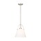 Z-Lite Z-Studio Pendant, 1-Light, 12.5 In.W x 14 In.H, Brushed Nickel/Ivory 743P12-BN - alternate 1